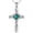 05-May-Emerald, variant on Cross Necklace Sterling Silver Birthstone Cross Pendant May Birthstone Heart Jewelry Gifts For Women