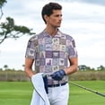 thumbnail image 3 of Sikiie Lavender Flowers Print Men's Short-sleeved POLO Shirts, Button-down Shirts and T-shirts are Suitable for Vacation, Leisure and Business-Large, 3 of 6