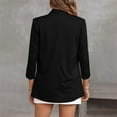 thumbnail image 6 of Fnooota Women Casual Blazers, Open Front Lightweight 3/4 Sleeve Business Womens Jackets Black Size S, 6 of 7