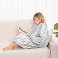 thumbnail image 3 of Baseballs Trophies White Pattern Flannel Blanket Hoodies for Teens ,Teens Oversize Sherpa Wearable Hooded Blanket Sweatshirt with Super Pockets, 3 of 6