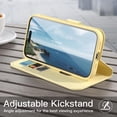 thumbnail image 4 of JETech Wallet Case for iPhone 15 6.1-Inch, Shockproof PU Leather Magnetic Flip Cover with Card Holder, Stand Feature and Full Camera Protection (Yellow), 4 of 6