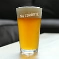 thumbnail image 2 of Bevvee Pint Glass 16 oz Cheers Polish Na Zdrowie Beer Enthusiast Gifts Beer Glasses, 2 of 4