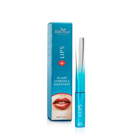 Belle Azul +Lips Plumping Lip Gloss for Enhanced Plumper Lips with Nourishing Argan Oil 4 ml./0.14 fl.oz + Yes to Coconuts Moisturizing Single Use