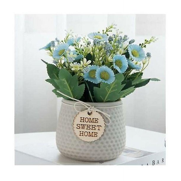 Brillar Flores artificiales falsas,Planta artificial interior pequeña,Planta artificial interior al aire libre,Decoración de plantas falsas para el hogar, sala de estar, cocina, dormitorio,