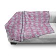 thumbnail image 3 of Animal Soft Flannel Fleece Throw Blanket, Kids Girls Design Pattern with Happy Baby Animals Joyful Fun Playing Dots, Cozy Plush for Indoor and Outdoor Use, 50" x 70", Pink Baby Blue, by Ambesonne, 3 of 6