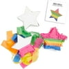 3 Pack Small Rainbow Star Pinatas Craft Kit DIY, for Kids Birthday Party Cinco De Mayo Office Celebrate Holiday Decoration, 7.5 x 4.5 in