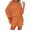 Orange, variant on Women 2 Piece Outfits Sweater Sets Solid Off Shoulder Knit Suit Pullover & Shorts