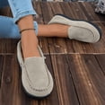 thumbnail image 6 of Lightweight Loafers for Women Non-Slip Casual Womens Fleece Lined Slip on Shoes for Women Winter Comfortable Dressy Casual Walking Shoes, 6 of 9