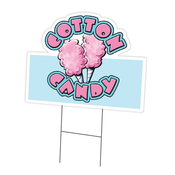 SignMission C-DC-1824-DS-Cotton Candy 18 x 24 in. Yard Sign & Stake - Cotton Candy