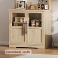 thumbnail image 4 of Yeshouse Bakers Rack with Storage and Power Hub - Versatile Microwave Oven Stand with Pantry Hutch and Thick Tabletop, 4 of 7