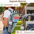 thumbnail image 6 of COEQINE Large Clear Backpack 17 Inch Transparent Bookbag for Boys Girls, Heavy Duty PVC Polyester Backpack for Work Travel, Stylish Daypack for Stadium, 3D Football Soccer Ball Blue, 6 of 7