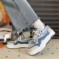 thumbnail image 3 of Zapatos De Skate Con Suela Gruesa Y Cordones Para Mujer, Zapatos De Plataforma Transpirables Antideslizantes, Zapatillas Casuales Para Exteriores, 3 of 3