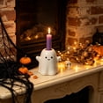 thumbnail image 4 of Eolstice Halloween Ghost Ceramic Candlestick, Cute Ghost Candle Holder, Home Desktop Decoration, Spooky Table Centerpiece for Halloween Party Decor, 4 of 5