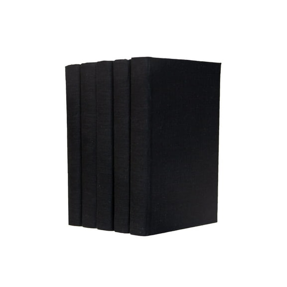 Pen & Willow Black Linen-Wrapped Decorative Books - Real shelf-ready book bundles for home or office decor, weddings or staging.