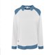 thumbnail image 3 of Camisas de manga larga for mujer, cuello de mezclilla, costura de retales, sudadera, Tops casuales, jersey, 3 of 6