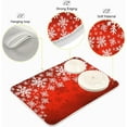 thumbnail image 4 of SKYSONIC Christmas Dish Drying Mat for Kitchen Counter,Snowflake Santa Xmas Tree Ultra Absorbent Reversible Microfiber Dishes Drying Rack Pad Heat-resistant Mats 16x18in, 4 of 7