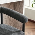 thumbnail image 7 of Modern Upholstered Bar Stools With Foam Filler Of 2, Dark Grey Boucle Fabric, Metal Frame & For Home, Kitchen Island, Dining Room, Cafe Armrest Chairs Fabric, 7 of 7