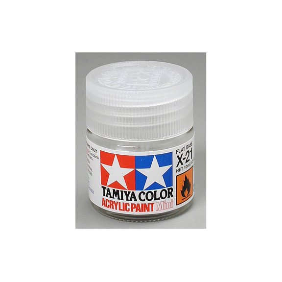 Tamiya 81521 Acrylic Mini X21 Flat Base 1/3 oz TAM81521