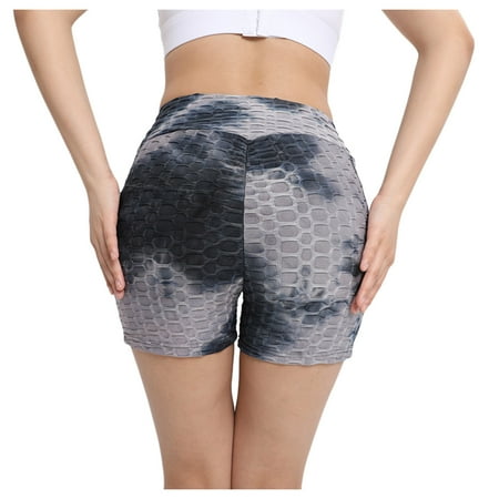 

Cathalem Maternity Yoga Shorts with Pocket Women s Yoga Lifting Exercise Waist High Running Fitness Yoga Shorts for Men Loose Shorts Black Medium