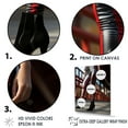 thumbnail image 3 of Designart "Sensual Black Leather Elegance" Fashion Woman Floater Framed Wall Decor, 3 of 5