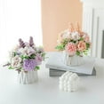 thumbnail image 6 of KIRIFLY Artificial Flowers Fake Silk Flower with Vase Flower Centerpieces for Wedding Decoration Table(Pink with ceramic vase), 6 of 7
