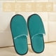 thumbnail image 2 of Balery Teal Pantuflas de Casa de Felpa Silenciosas con Diseño Estampado, Zapatillas Cómodas Antideslizantes de Algodón para Interior-Large, 2 of 8