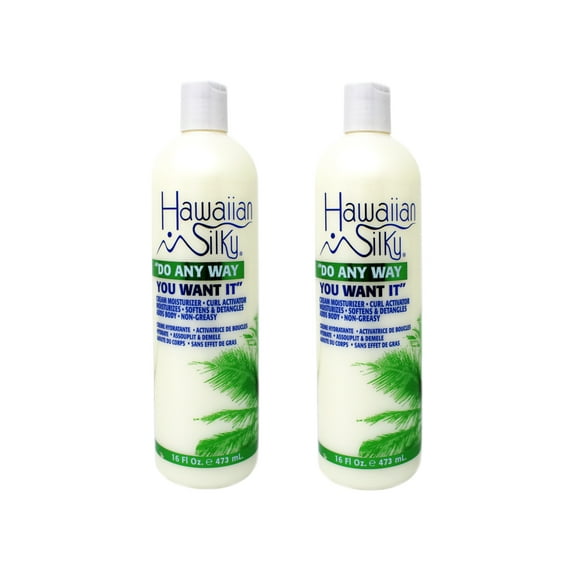 Hawaiian Silky Do Any Way You Want It Cream Moisturizer Curl Activator, 16 Oz, 2 Pack