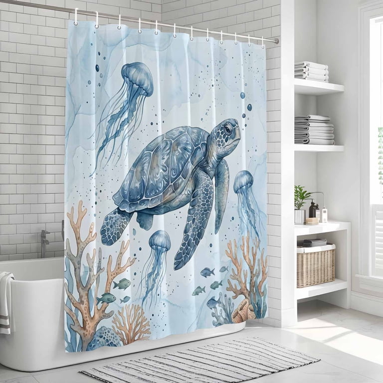 fish shower curtains bath accessory sets AmazerBath Curtain Blue, Washable Cloth Funny Fish in Shark's Clothing Kids Shower Curtain with Shower Curtain Hooks, Cute Waterproof Shower for Bathroom Decor, 72x72 Inches : Home Durable Fabric GDHBLING Shower Curtain Fishing Theme