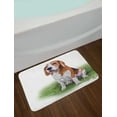 thumbnail image 2 of Beagle Bath Mat, Focused Mind Resting Animal Dog Sketch Print on Plain Background, Plush Bathroom Decor Mat with Non Slip Backing, 29.5" X 17.5", Rosewood Caramel, by Ambesonne, 2 of 2
