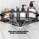 thumbnail image 4 of Fiudx Ofertas flash del día Paquete de 6 estantes de baño con trípode de acero inoxidable a prueba de herrumbre, organizador de baño sin perforaciones, estante montado en la pared para inodoro, 4 of 7