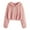 Pink, variant on cllios Womens Crop Hoodies Sherpa Zip Up Top Trendy Plush Outwear Long Sleeve Casual Hooded Jacket