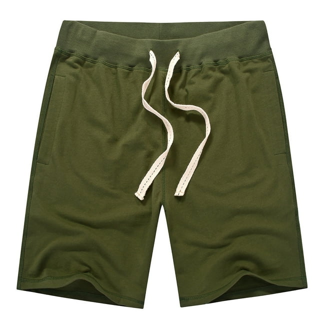 Dagugfen Athletic Shorts for Men Summer Elastic Waist Solid Color Loose Comfy Workout Running Shorts