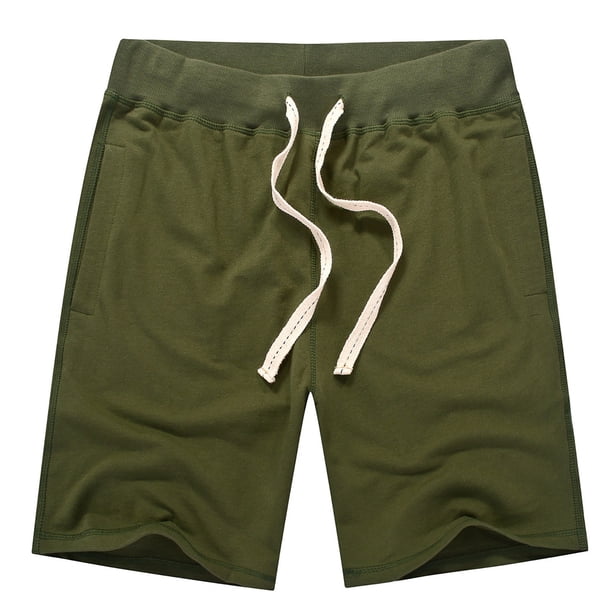 Pantalones Cortos Casuales de Todos los Deportes Sueltos de Algodón con Cordón de Cintura de Cinco Piezas para Yoga Y Playa