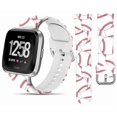 thumbnail image 1 of Lnzlking Correa Deportiva Compatible Con Reloj Inteligente Versa 4/3 Sense 2 – Pulseras Elásticas De Repuesto Para Mujeres Y Hombres (Béisbol), 1 of 5