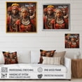 thumbnail image 4 of Designart "Vibrant Samburu Culture IV" Fashion Wall Art - Glam Red Balenciaga Entryway Wall Art Print, 4 of 6