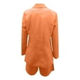 thumbnail image 4 of REORIAFEE Wedding Outfits for Women Guest Going out Outfits Women Long Sleeve Cardigan Coat Pocket Vest Shorts Suit Orange M, 4 of 6