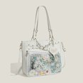 thumbnail image 4 of FENOHREFE Trendy Transparent Handbag With Ample Space And Stylish Heart Chain PU Shoulder Bag For Daily Outings And Event, 4 of 8