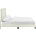 thumbnail image 4 of Pemberly Row Full Tufted Button Performance Velvet Platform Bed in Ivory, 4 of 5
