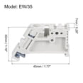thumbnail image 2 of DIN Rail Mount Terminal Blocks End Stopper Screw Type Clamp White EW/35 Pack of 20, 2 of 5