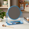 thumbnail image 2 of Mainstays by Becky G. & Alejandra 9.65" Round Tabletop Mirror with Metal Tray, Blue, 2 of 13