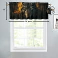 thumbnail image 4 of Fantasy Wolf Kitchen Curtain Valances Rustic Dark Gothic Wildlife Animal Window Valance for Bedroom Bathroom Living Room Dining Room Valances Set 54 by 18 in, 1 Panel, 4 of 6