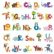 DECOWALL DS-8002 Animal Alphabet Kids Wall Stickers Wall Decals Peel and Stick Removable Wall Stickers for Kids Nursery Bedroom Living Room (Small) Decor