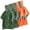 orange & green, variant on 4 Pack Weatherproof Emergency Rain Ponchos for Outdoor Camping