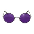 thumbnail image 2 of Neon Nation Round Circular Party Retro Hippie Sunglasses with Colored Lens, 2 of 2