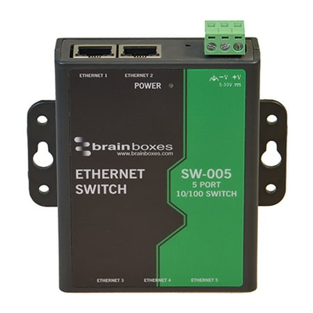 UPC: 0837324009866 | Brainboxes SW-005 Unmanaged Ethernet Switch 5 Ports