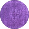thumbnail image 1 of Ahgly Company Indoor Round Oriental Purple Industrial Area Rugs, 5' Round, 1 of 4