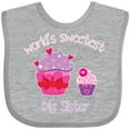 thumbnail image 3 of Inktastic World's Sweetest Big Sister Girls Baby Bib, 3 of 4