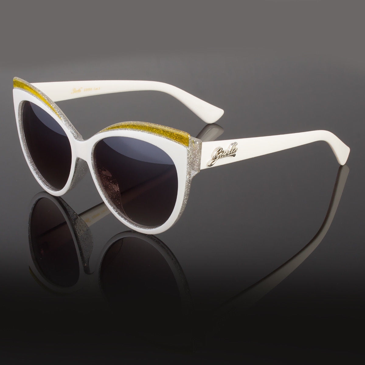 New Women's Classic Cat Eye Designer Fashion Shades Sunglasses White