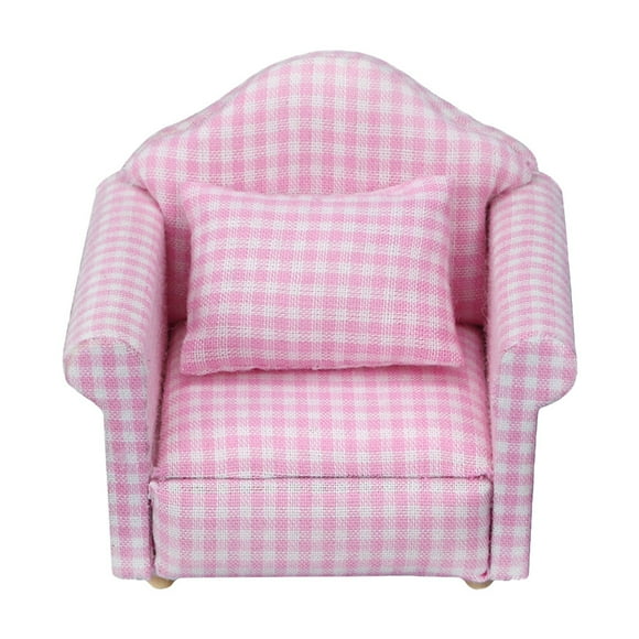 Weiweiguan 1 Ensemble Mini Maison Canapé Miniature Canapé Jouet Mini Mobilier Modèle avec Coussin de Dossier