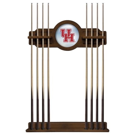 University of Houston Solid Wood Cue Rack with a Chardonnay Finish